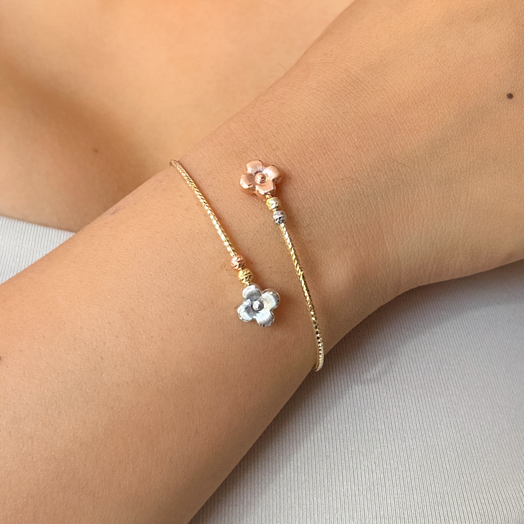 Multi Flower Crossover Bracelet