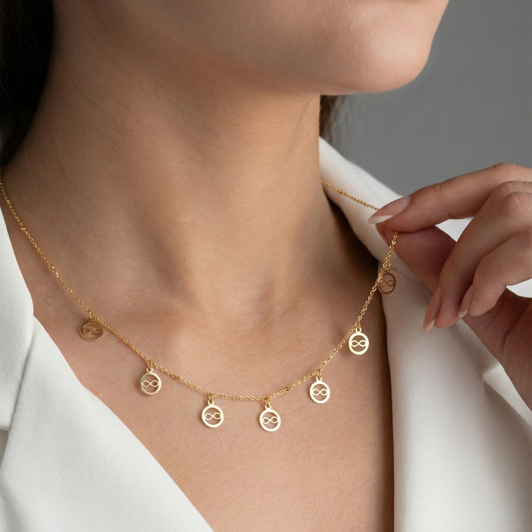 Infinity Sphere Charm Necklace