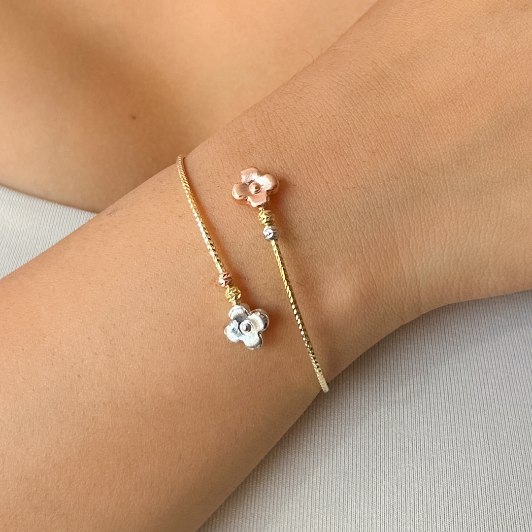 Multi Flower Crossover Bracelet