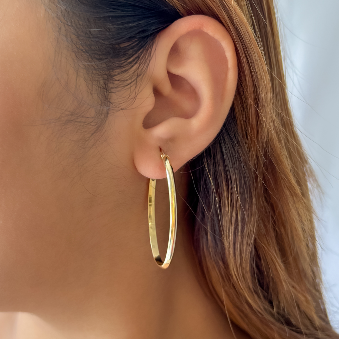 Maxi Angular Oval Hoops