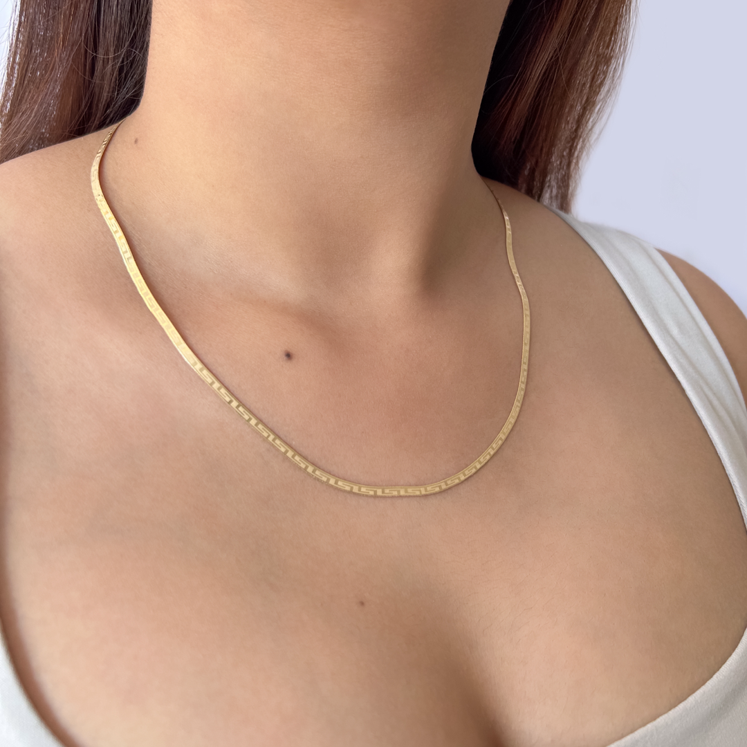 Sleek Meander Snake Chain