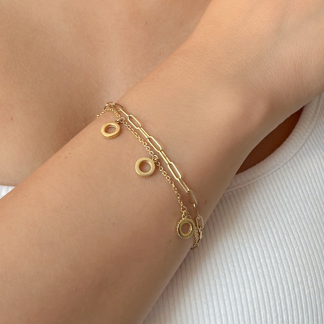 Paperclip Sphere Chain Bracelet