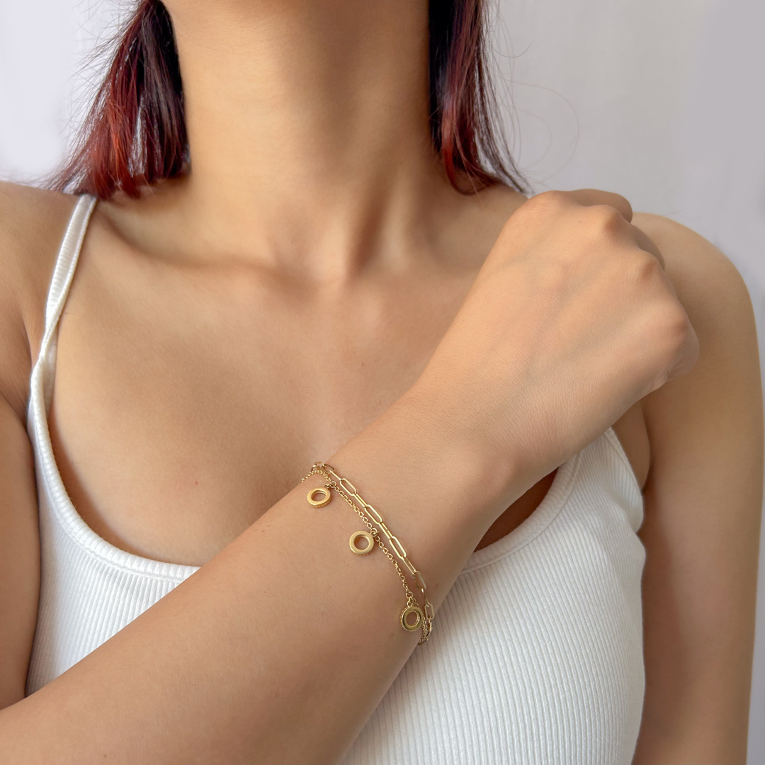Paperclip Sphere Chain Bracelet