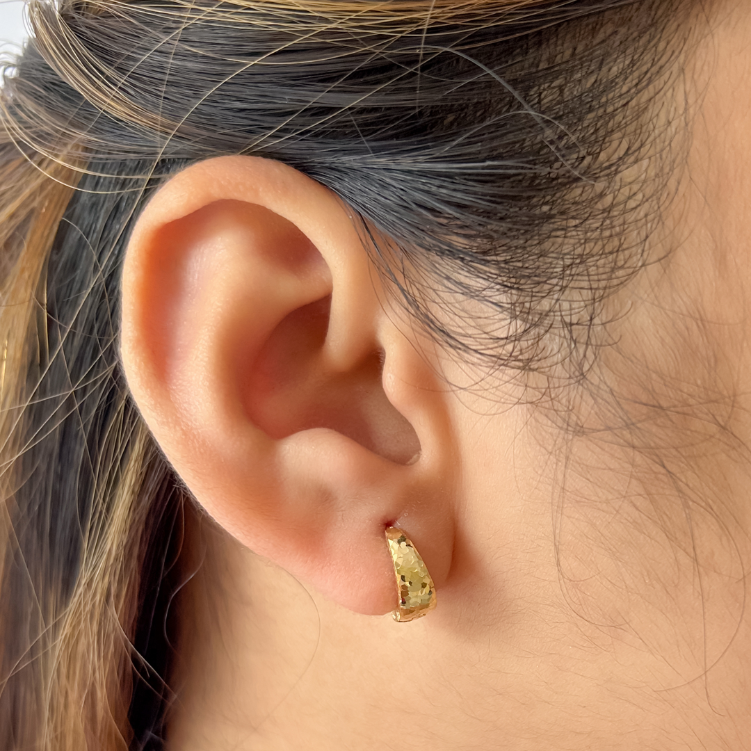 Sparkle Round Cradle Hoops