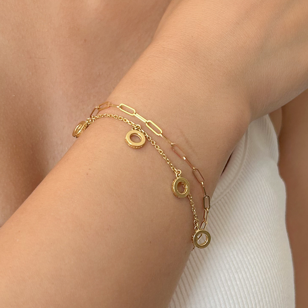 Paperclip Sphere Chain Bracelet