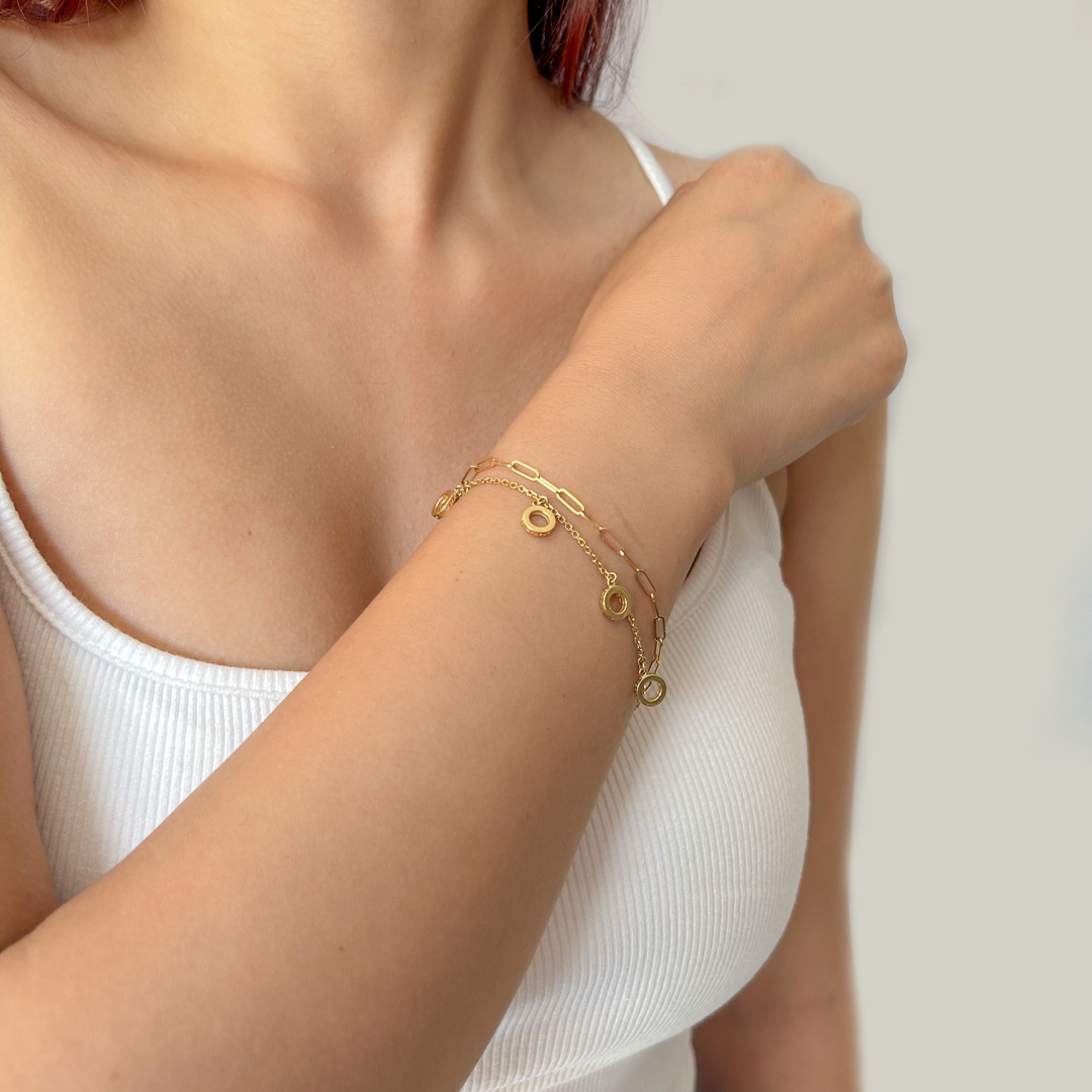 Paperclip Sphere Chain Bracelet