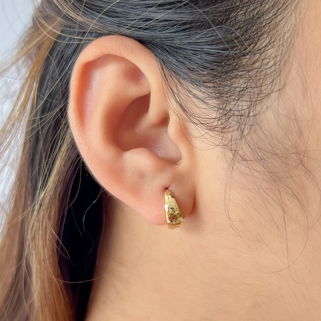 Sparkle Round Cradle Hoops