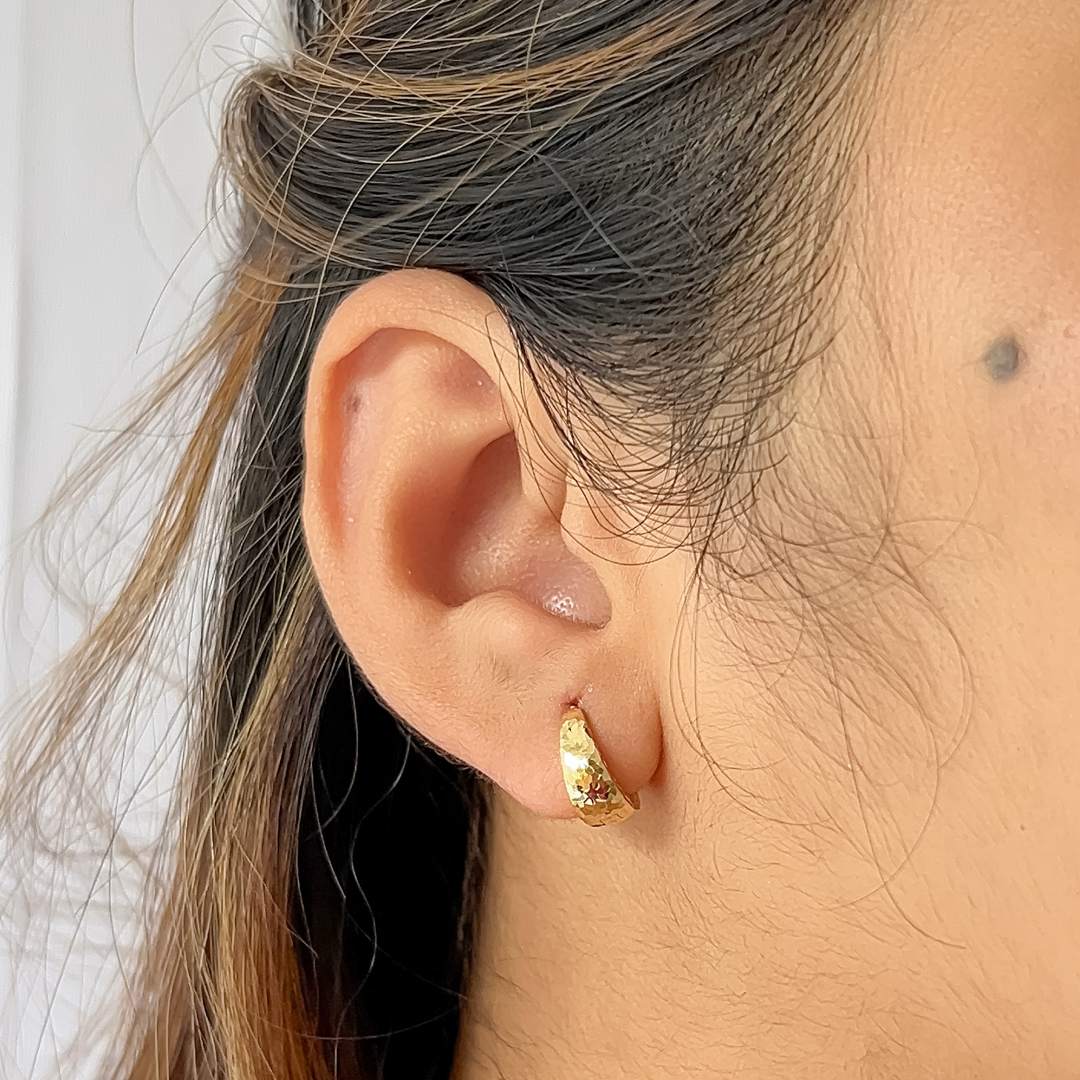 Sparkle Round Cradle Hoops