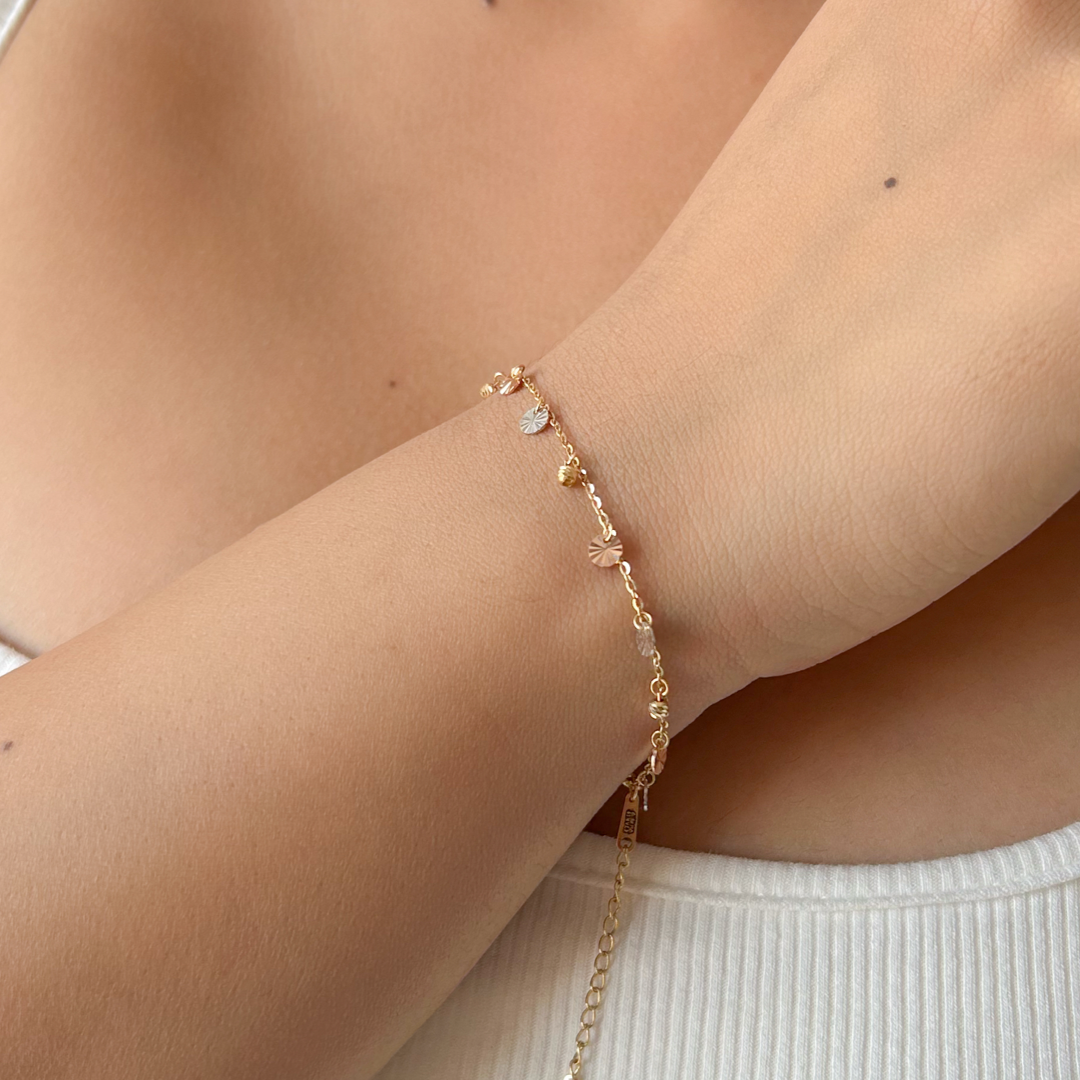 Textured Sphere Circle Bracelet