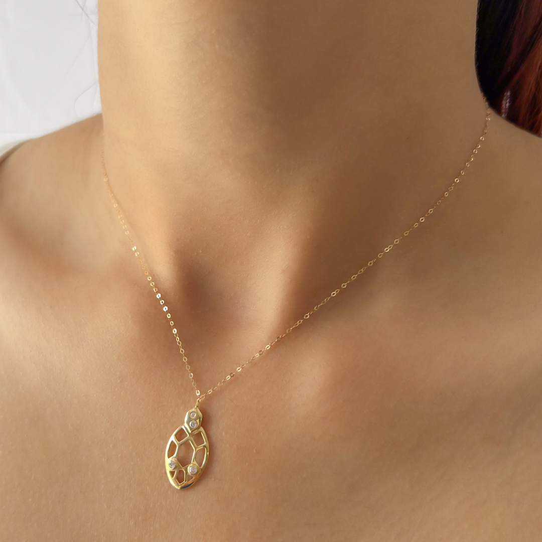Geometric Moth Necklace