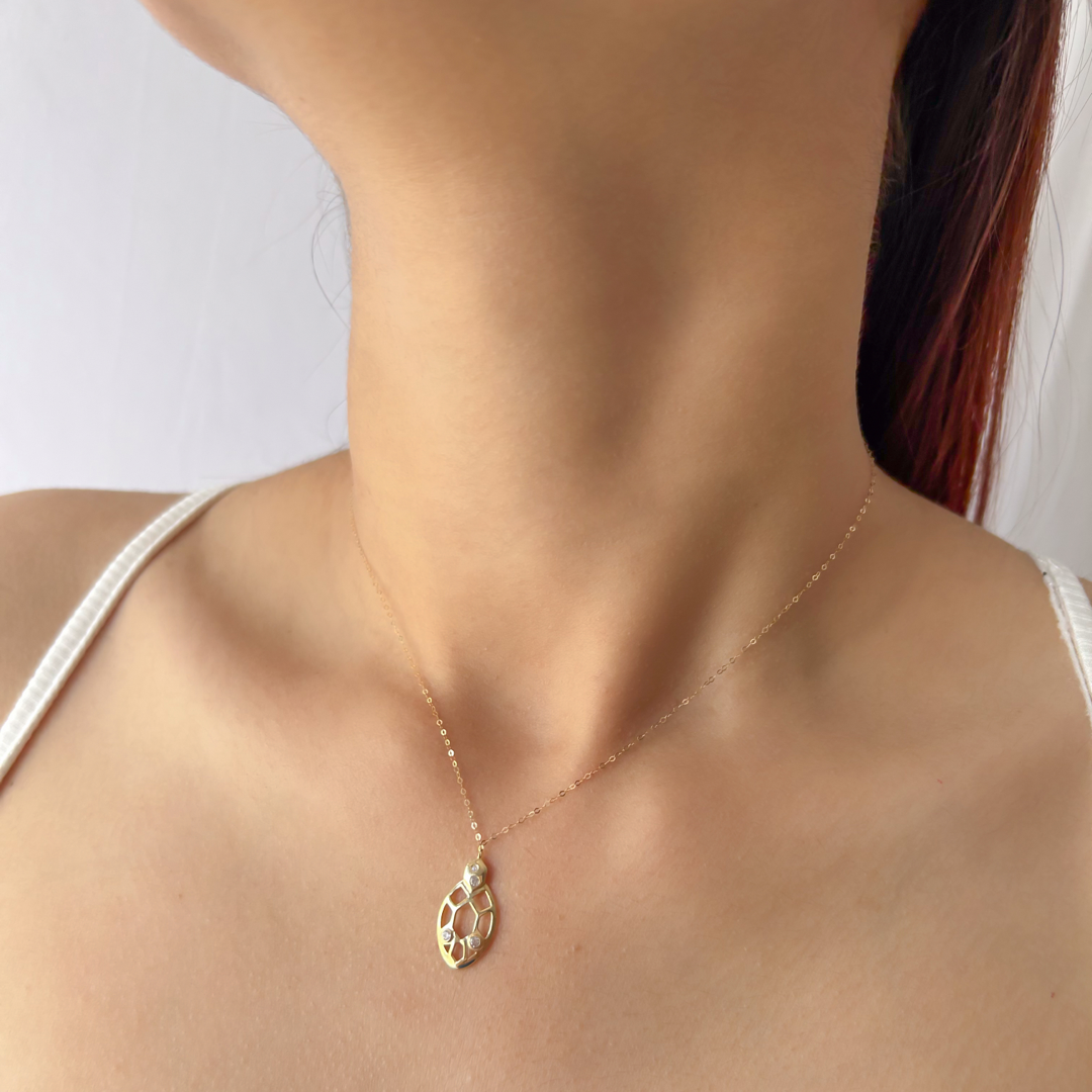 Geometric Moth Necklace