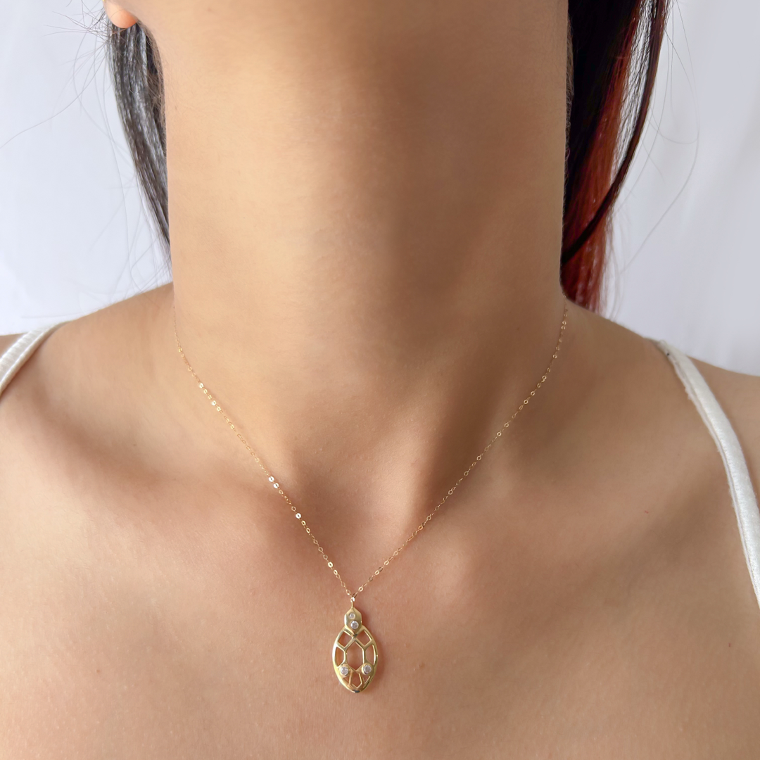 Geometric Moth Necklace