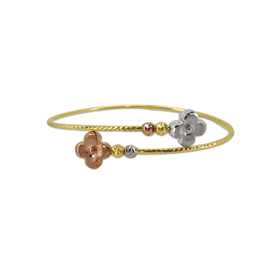 Multi Flower Crossover Bracelet