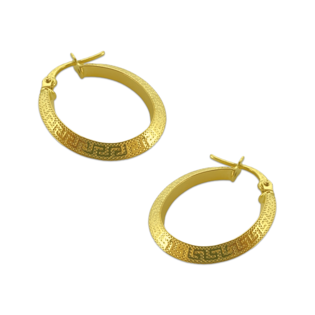 Angular Oval Meander Hoops