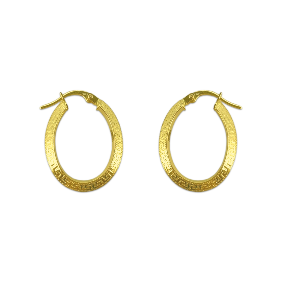 Angular Oval Meander Hoops