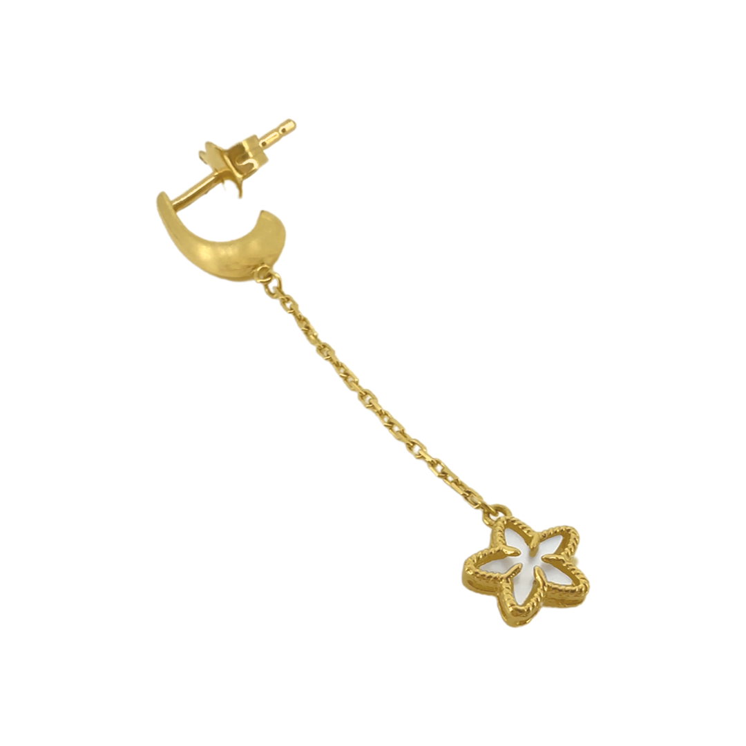 Pearly Floral Tailed Studs