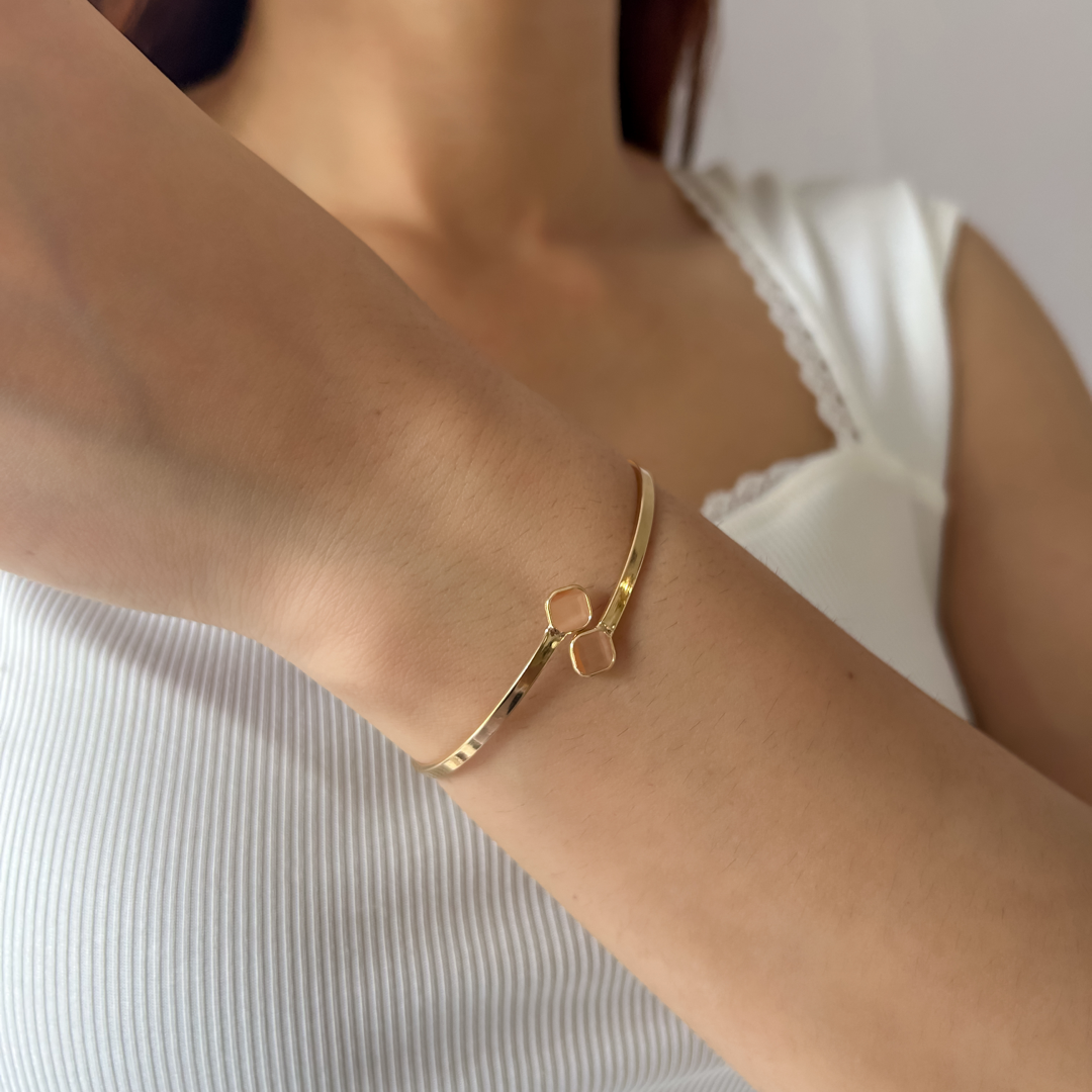 Orange Rhombus Crossover Bracelet