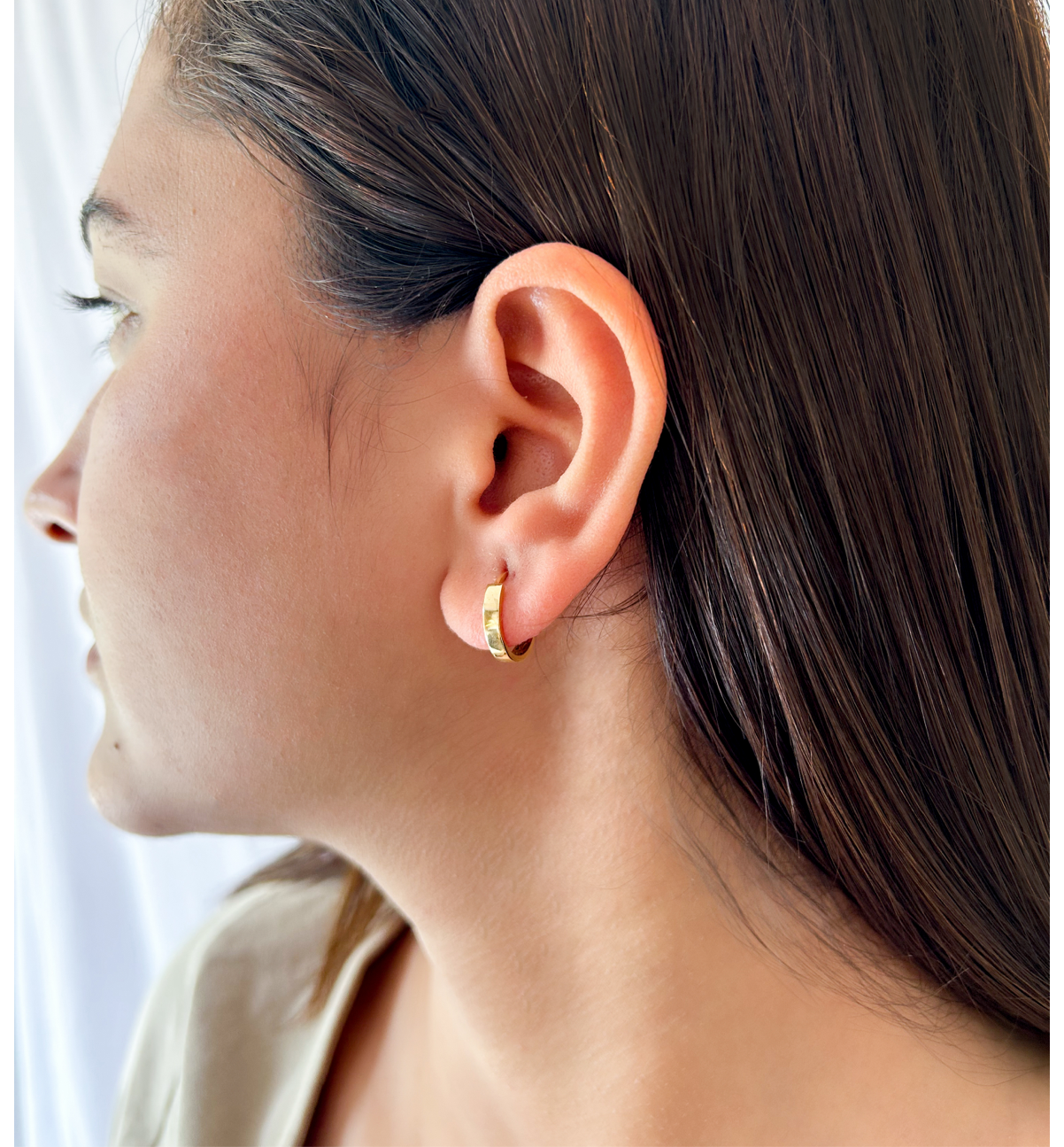 Mini Bold Round Hoops