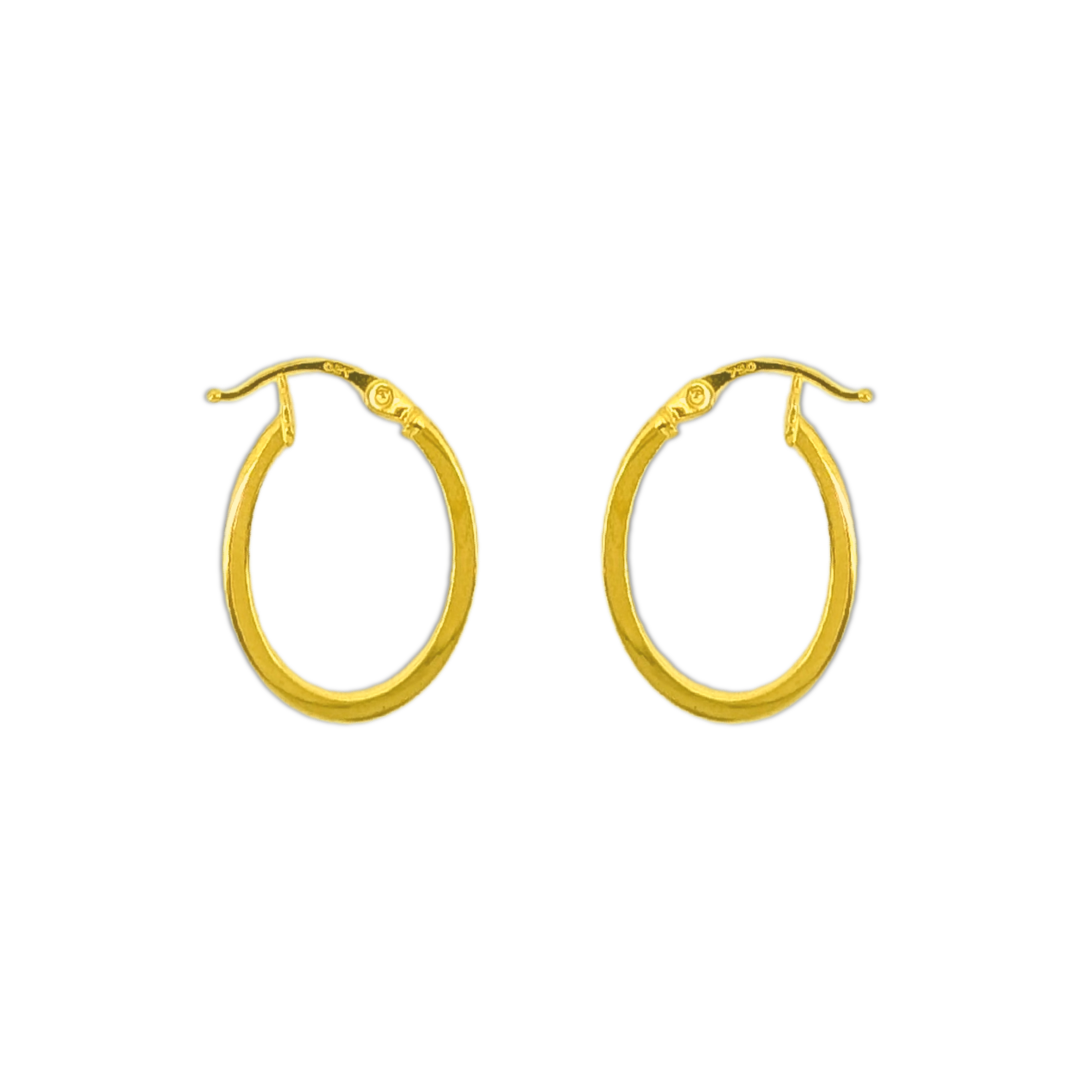 Sleek Oval Meander Hoops