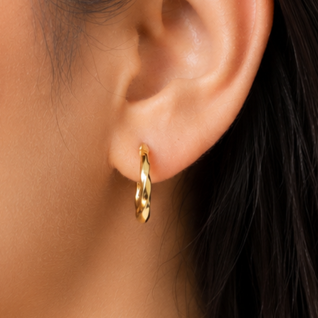 Twisted Oval Hoops