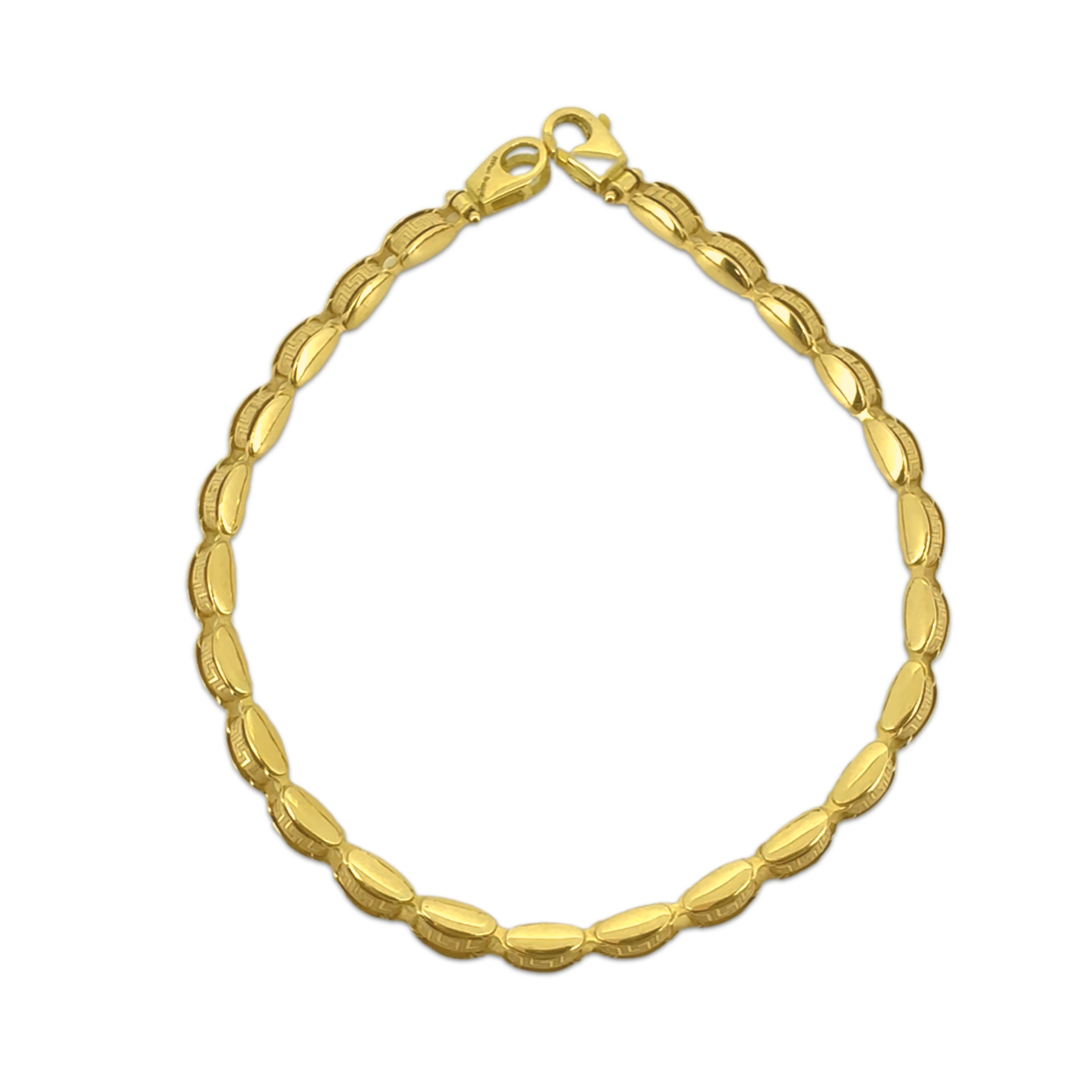 Oval Meander Block Bracelet