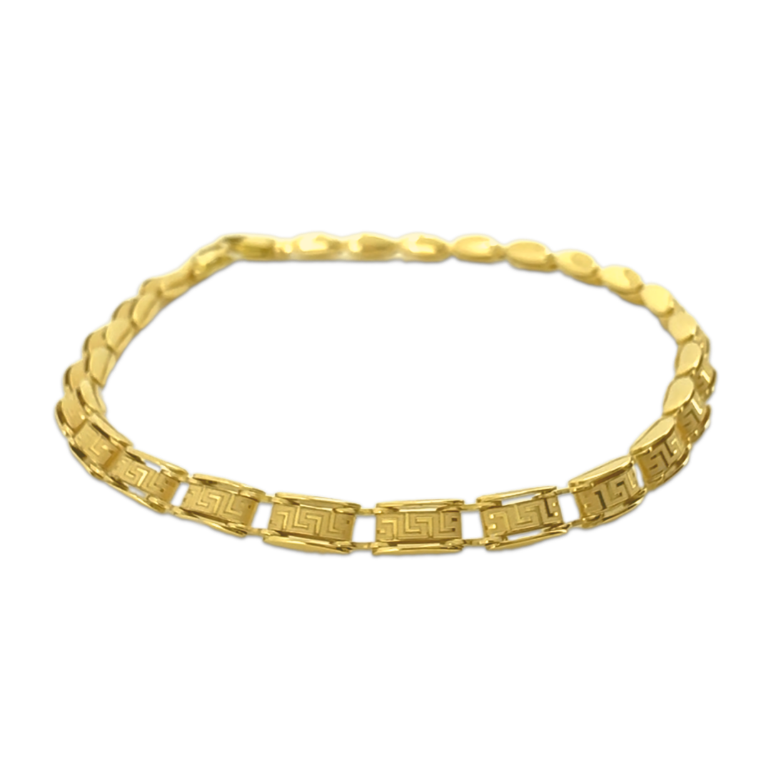 Oval Meander Block Bracelet