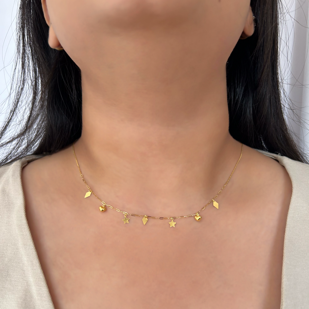 Gleaming Charm Link Necklace