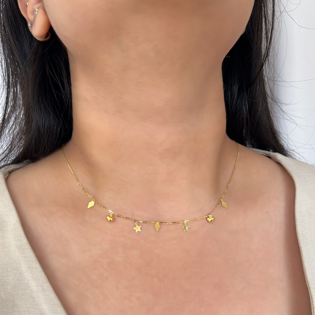 Gleaming Charm Link Necklace