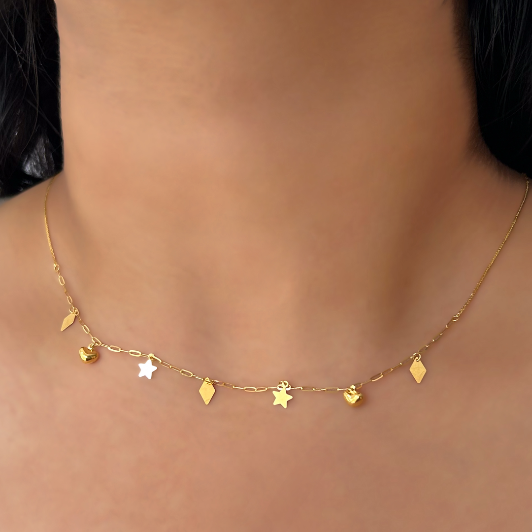 Gleaming Charm Link Necklace