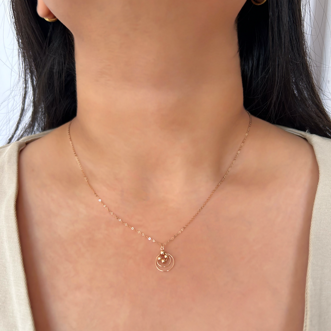 Rose Celestial Orbit Necklace