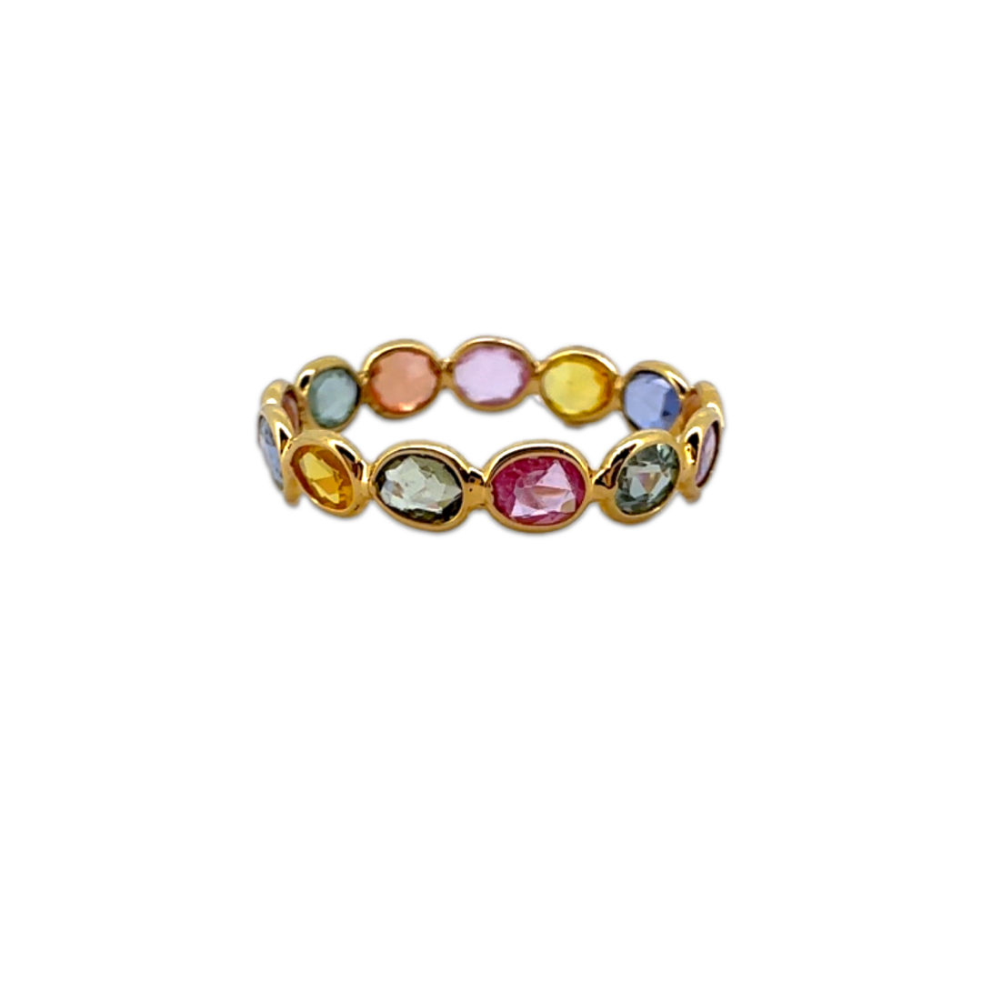 Oval Multi Sapphire Eternity Band