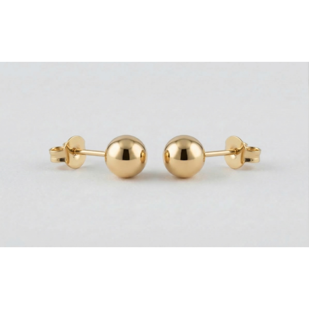 Gold Sphere Studs
