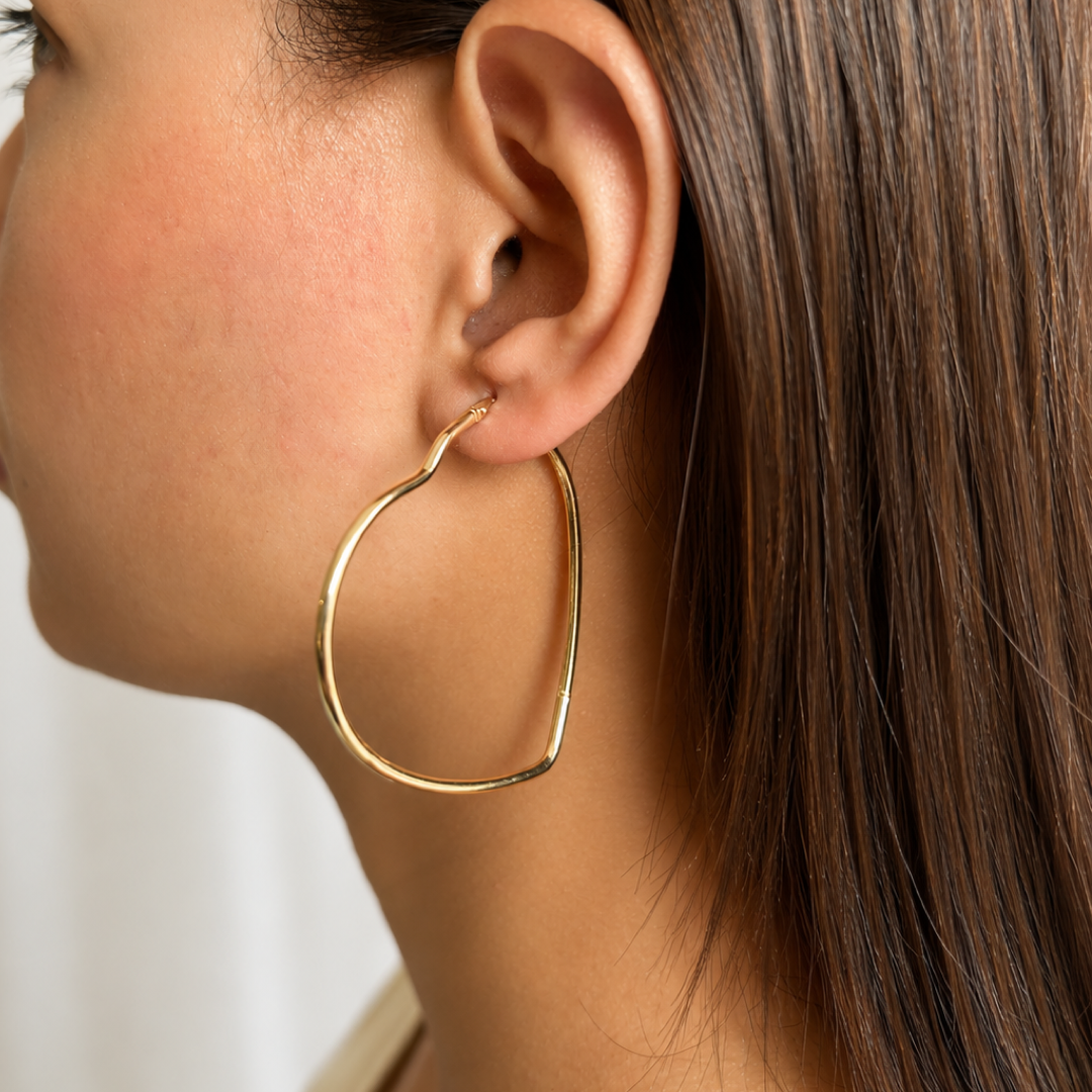 Maxi Heart Hoops