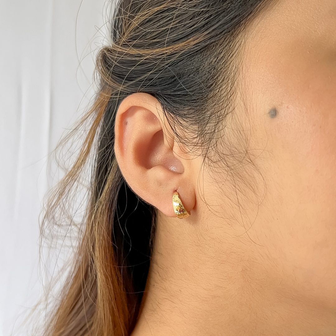 Sparkle Round Cradle Hoops