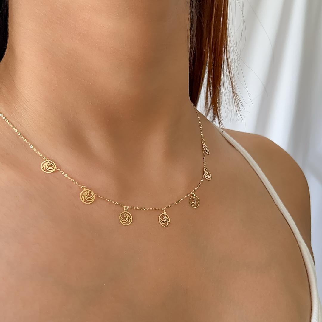 Wave Charm Necklace