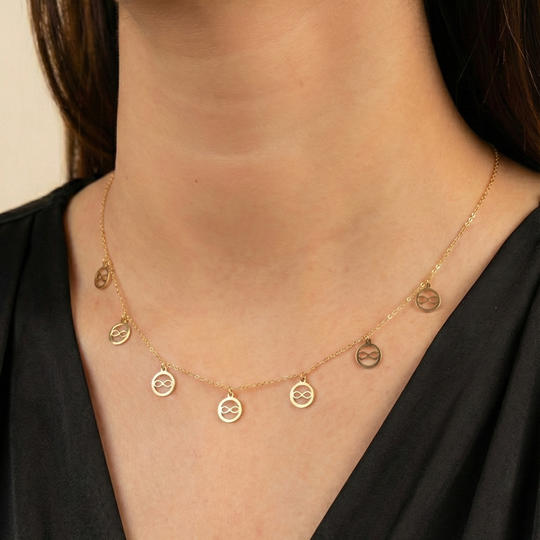 Infinity Sphere Charm Necklace