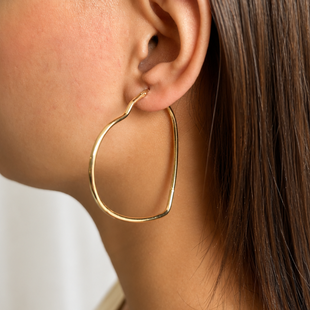 Maxi Heart Hoops