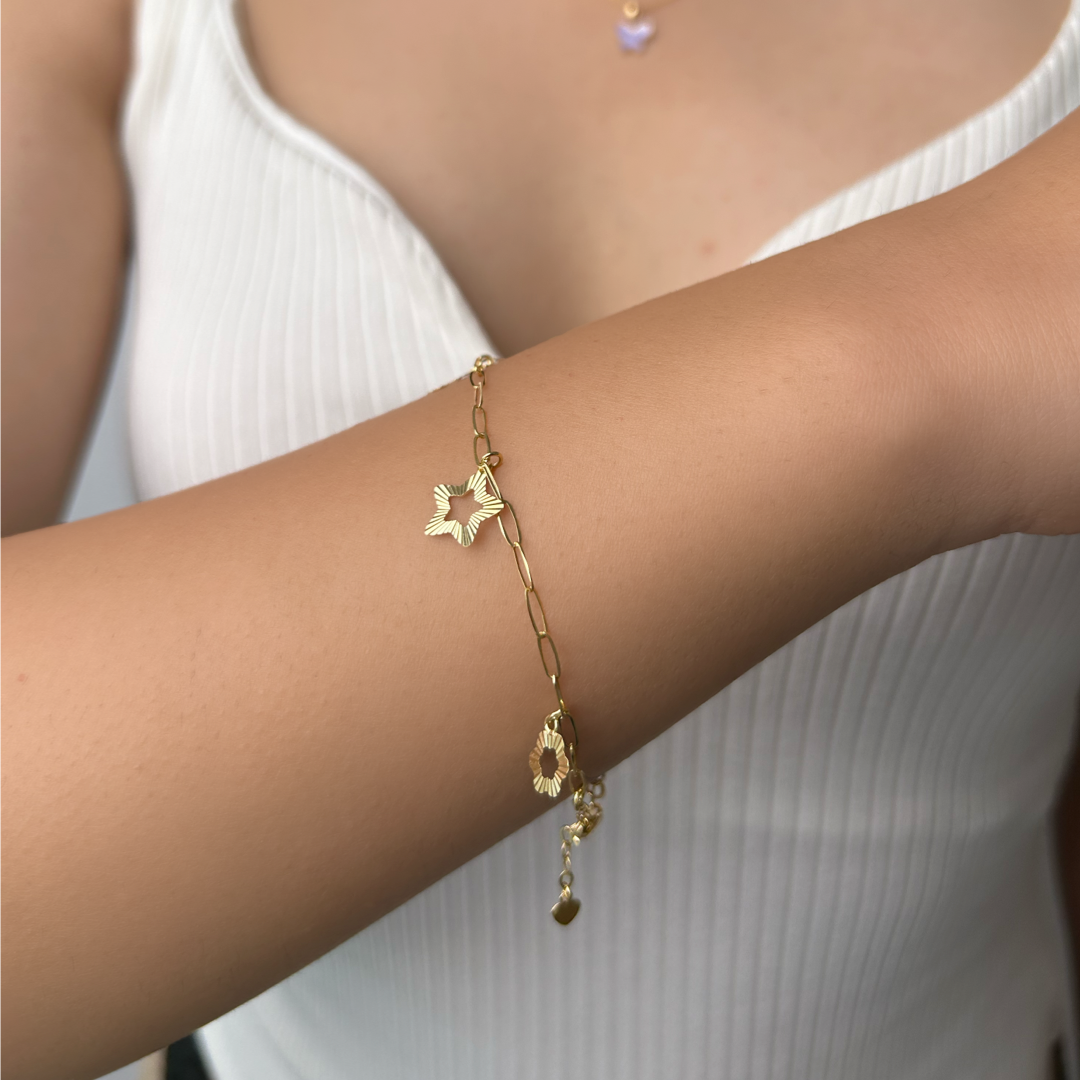 Starry Paperclip Bracelet