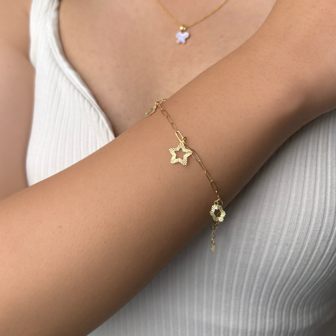 Starry Paperclip Bracelet
