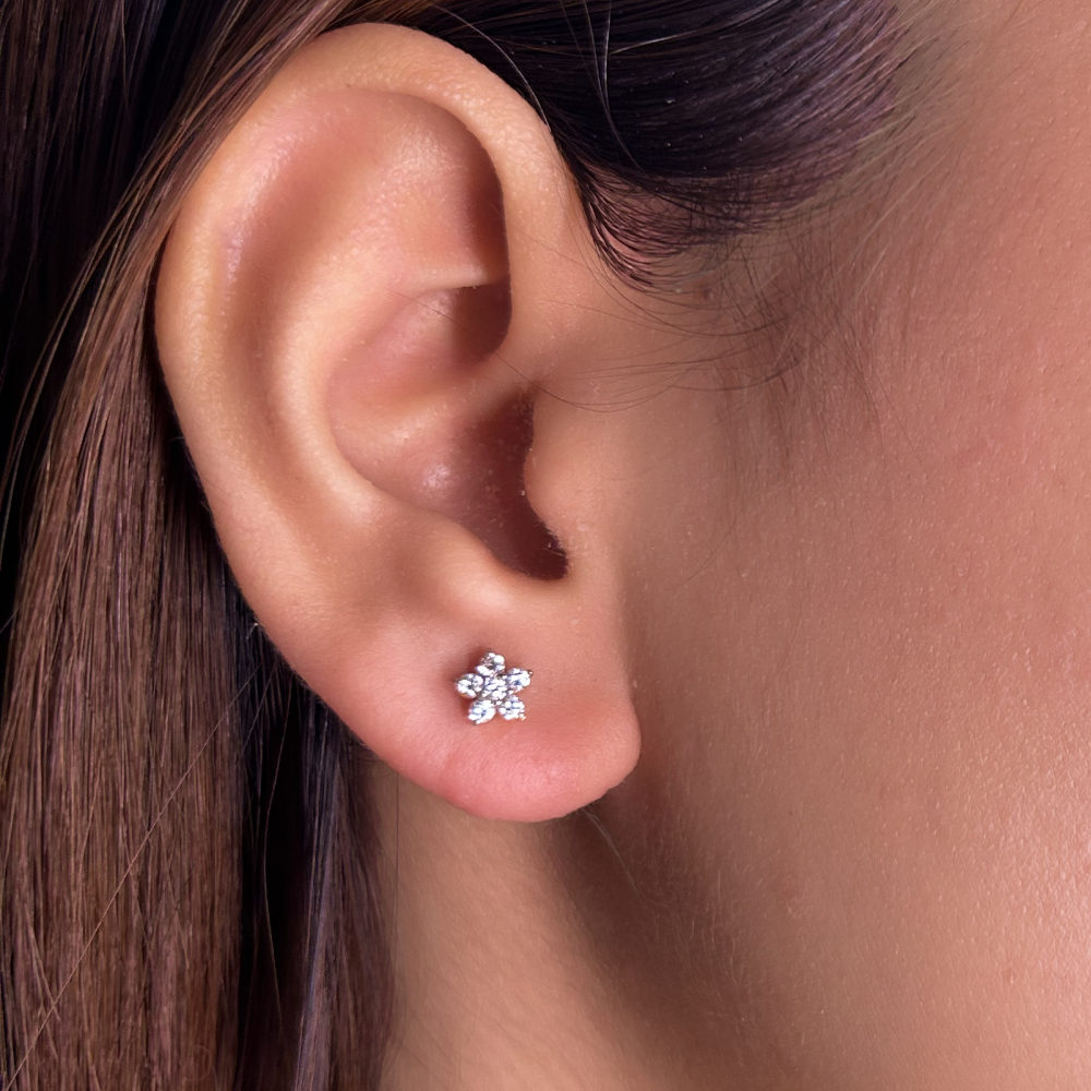 Studded Flower Studs