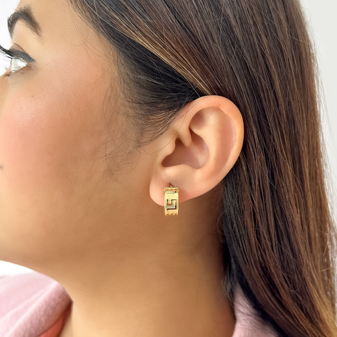 Textured Classic Meander Hoops