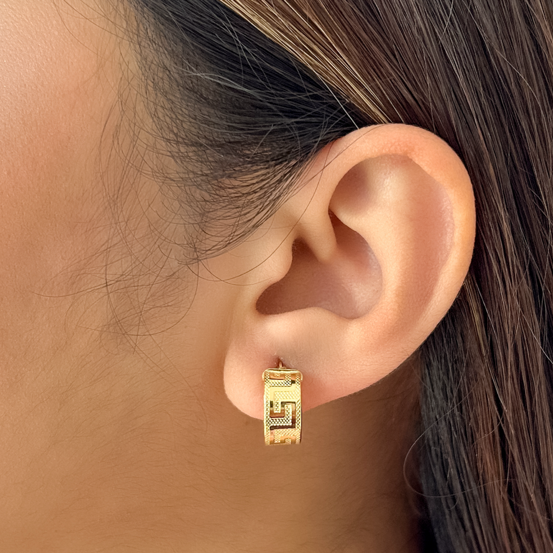 Textured Classic Meander Hoops