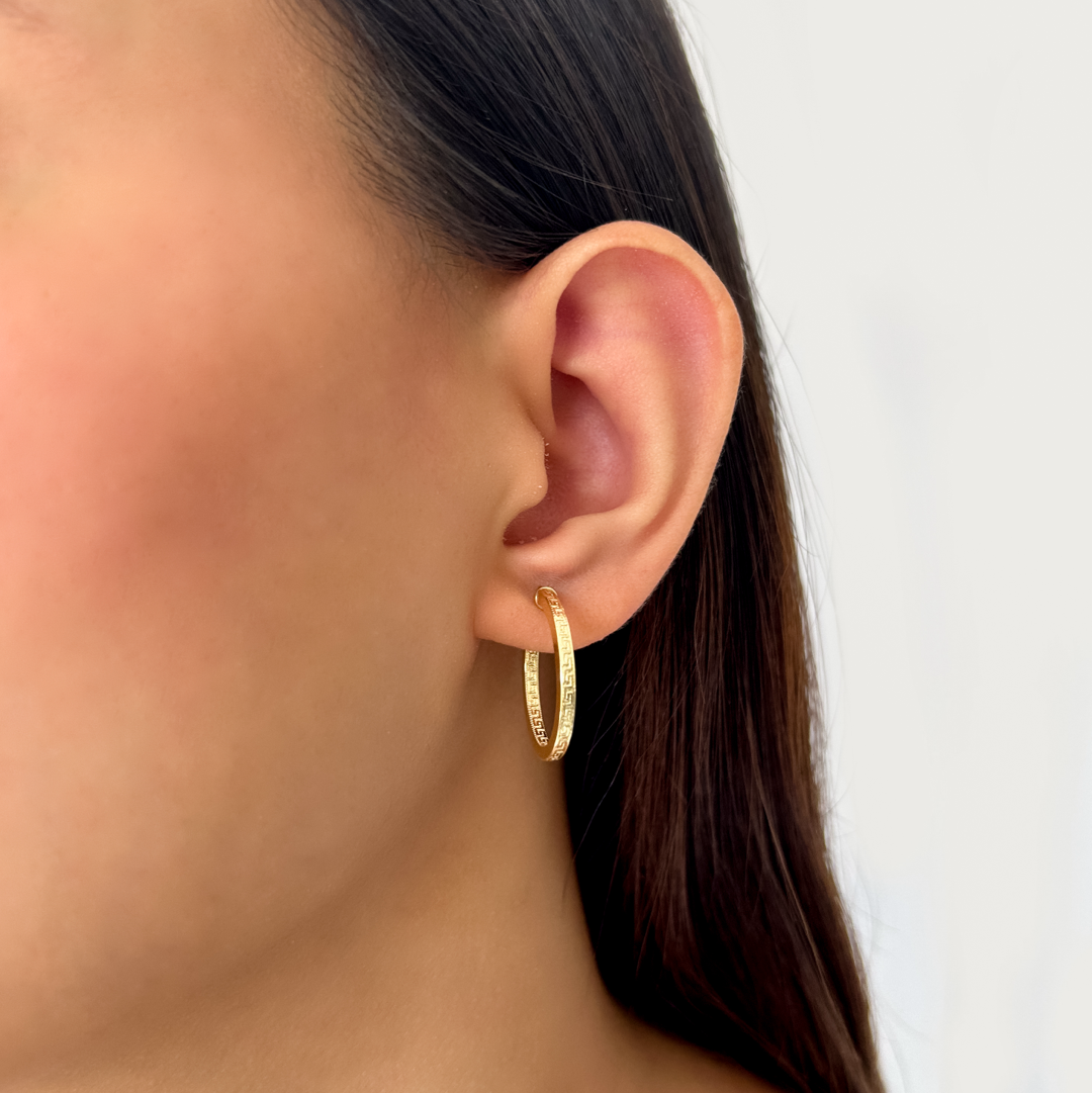 Textured flat Meander Hoops