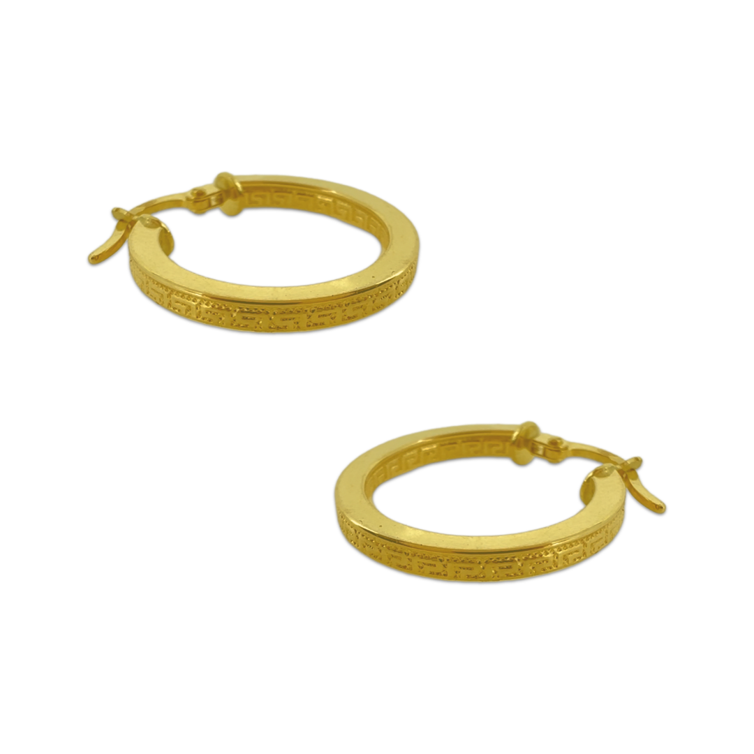 Textured flat Meander Hoops