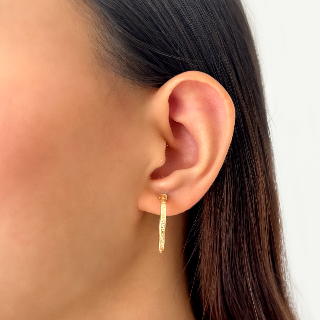 Textured flat Meander Hoops