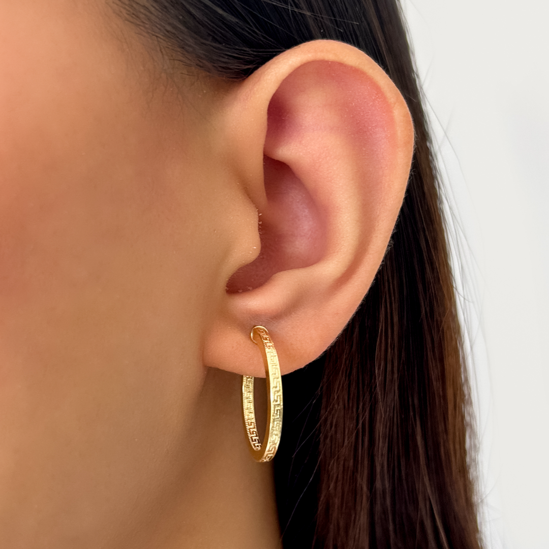 Textured flat Meander Hoops