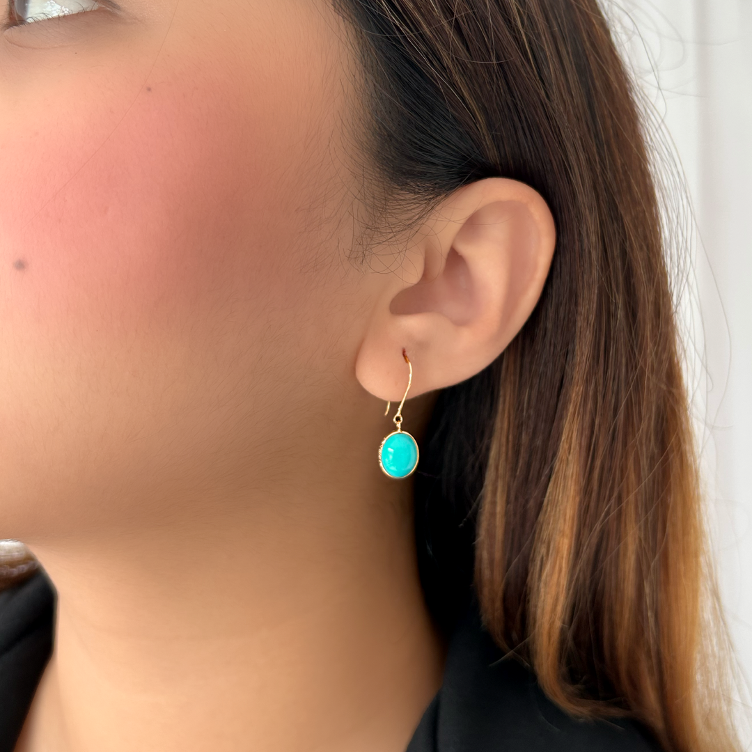 Turquoise Oval Earrings