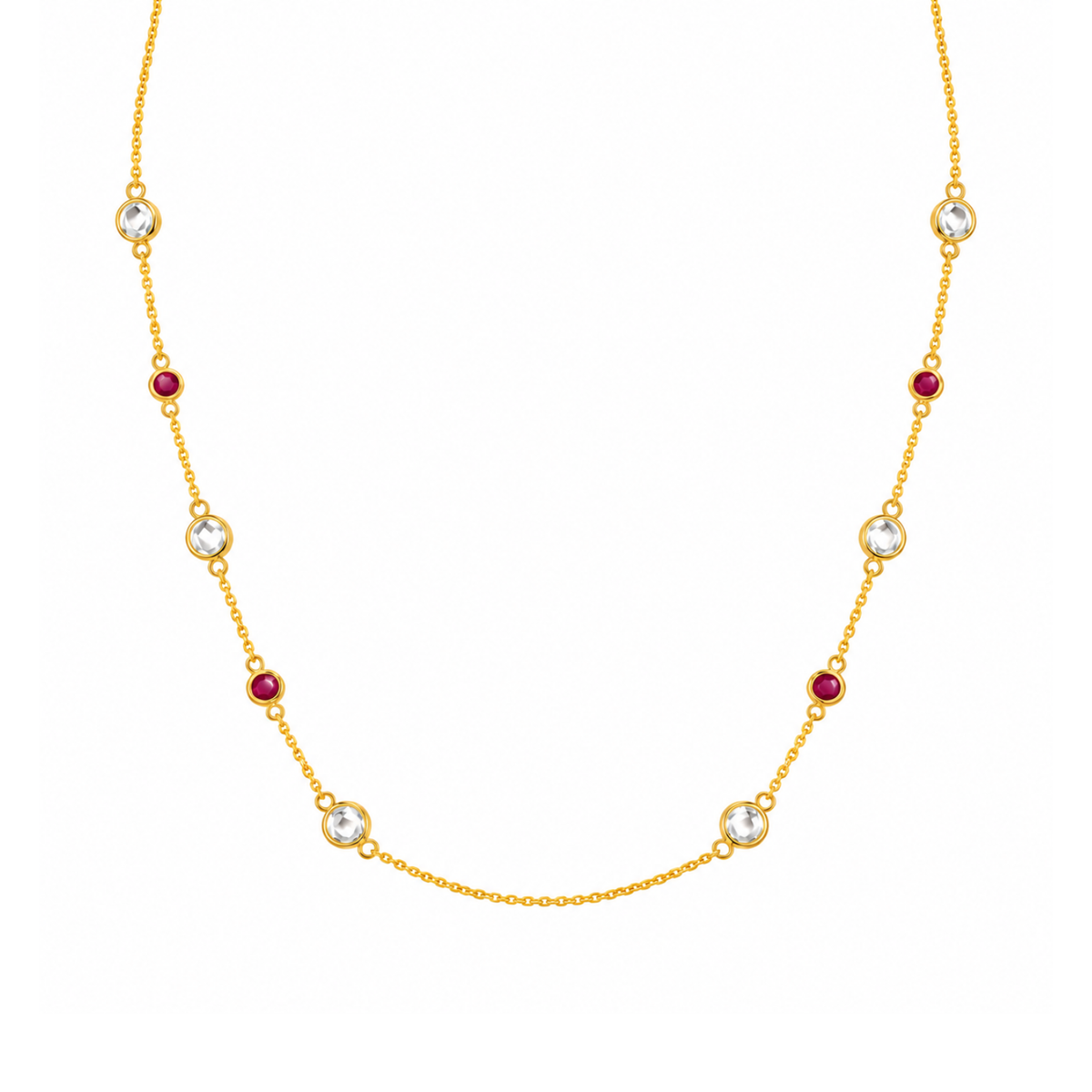 Abstract Dual Color Stone Chain