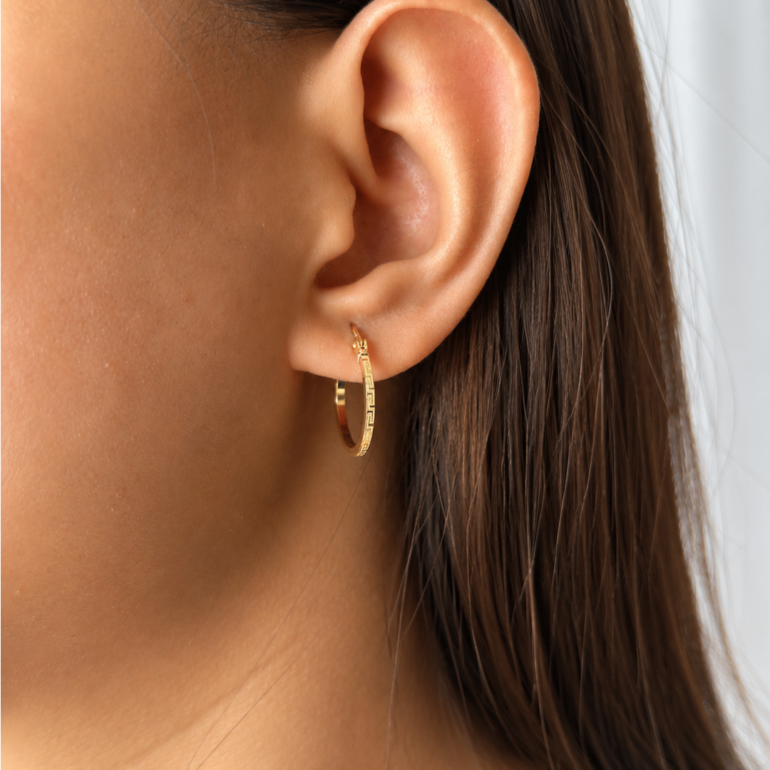 Midi Sleek Meander Hoops