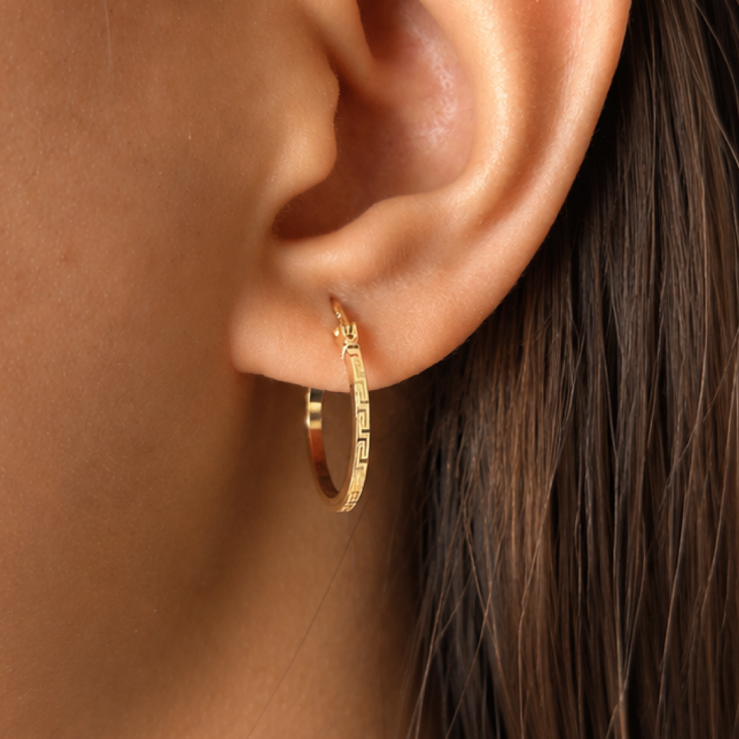 Midi Sleek Meander Hoops